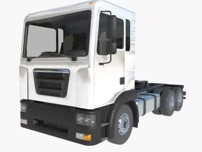 3-axle truck tractor 3D model