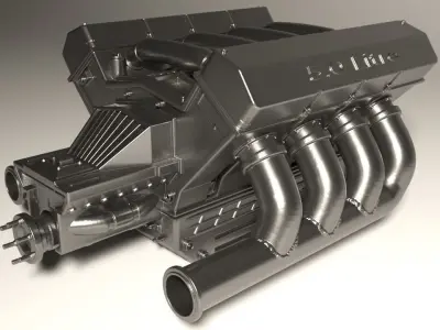 car Engine for 3Dprint 3D print model