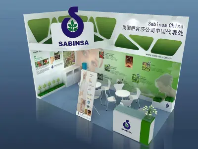 Booth - Area - 6X3-3DMAX2009-020 3D model