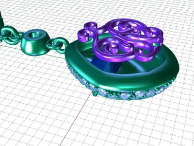  Elegance luxury drop earring ZMY ER 03 3D print model