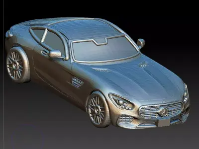 pendant mercedes amg sports car 3D print model