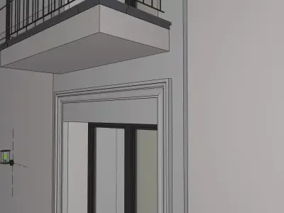 Modern Apartment Building  Detailed Realistic 3D Model 3D model