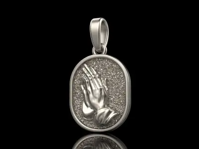 Praying hands protect us pendant model 995 3D print model