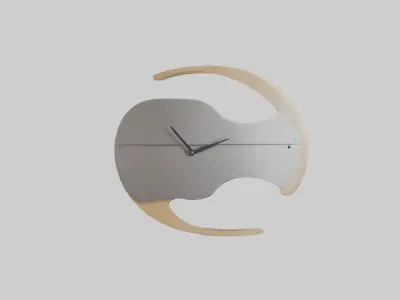 Folding Wall Clock Model Low-poly 3D model