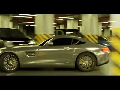 Underground Parking Basement Mall Car Drift Scene Blender 3D model