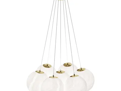 Glass Bubble Chandelier 3D model