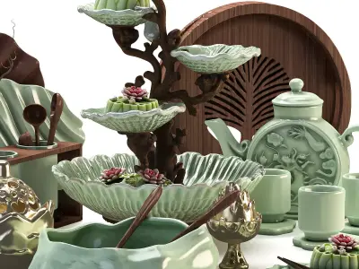 Kitchen Accessory 08 Chinese Style 3D model