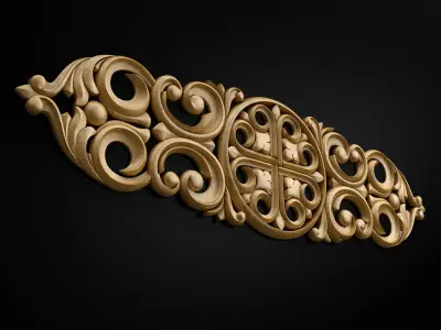 Carved decor 3D model 22