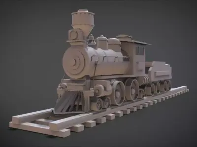 Wooden Train 3D print model