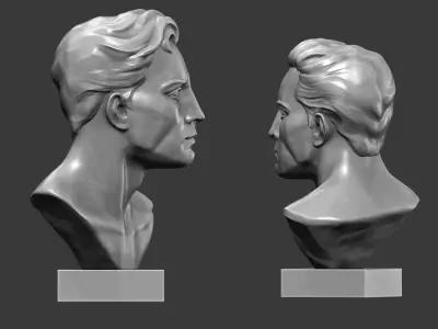 Bust of men 3D print model