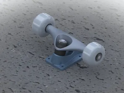 TRUCK ASSEMBLY of skateboard Free 3D model
