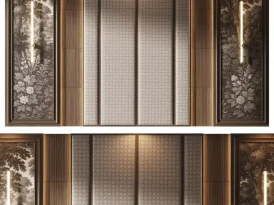Decorative V91 Wall Panels 3D model