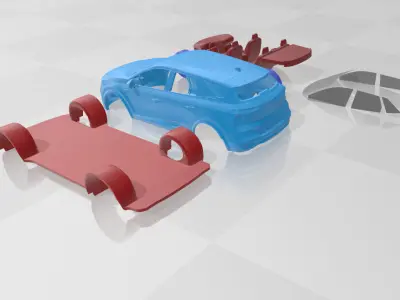 Renault Symbioz - Separate Parts STL Model 3D print model