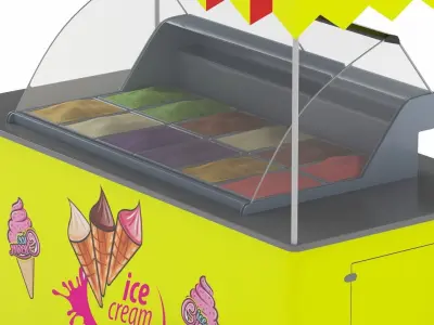 Ice Cream Cart 3D model