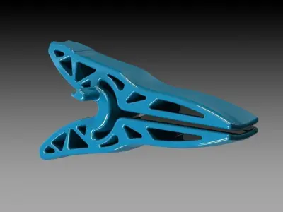 Clip knee joint with design Free 3D model