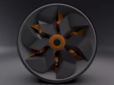 Concept Car Rim 3D Model Low-poly 3D model
