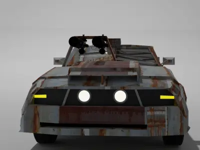 Death Race Car Rusty Model 3D model