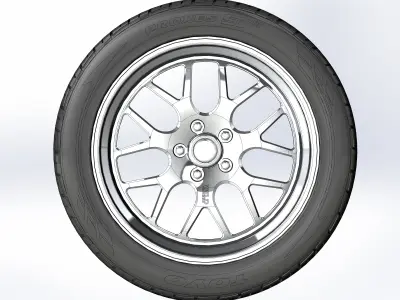 Custom wheels Weld Racing S77 for scale model 3D print model