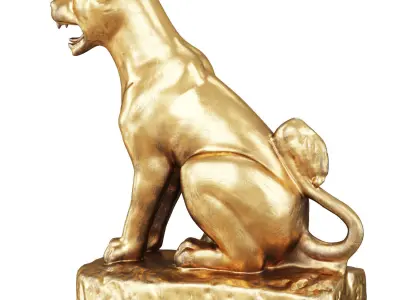 Lioness figurine 3D model