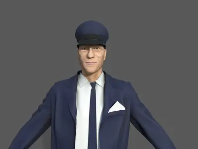 DRIVER man in suit and tie 3D model