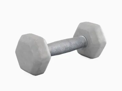 Rubber Dumbbell 02 Low-poly 3D model