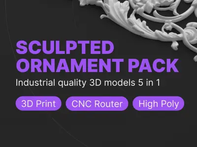 CNC Sculpted Ornament Pack VOL 6 3D Model Collection