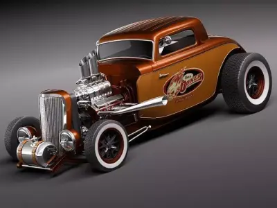 F34 HotRod Old School 3D model