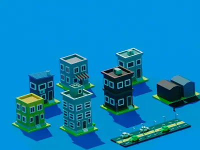 building Free low-poly 3D model