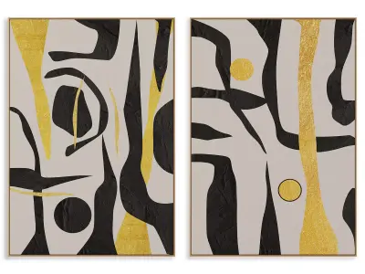 Abstract Painting Frame set 3D model 266