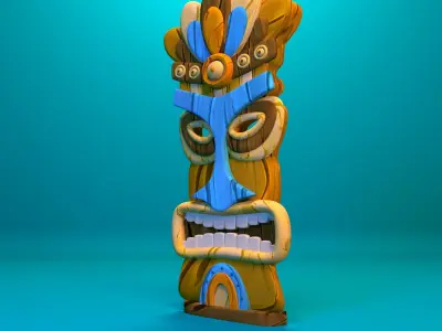 Tiki mask 3D model