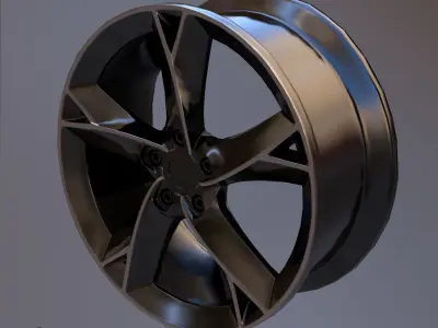 Sport Car Rim 5 Game-Ready 3D Model Low-poly 3D model