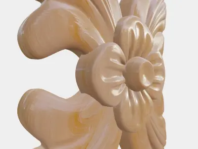 Flower Decor For Wood Carving 3D print model purchase