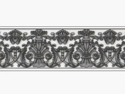 Moulding ornate wall panel 3D print model