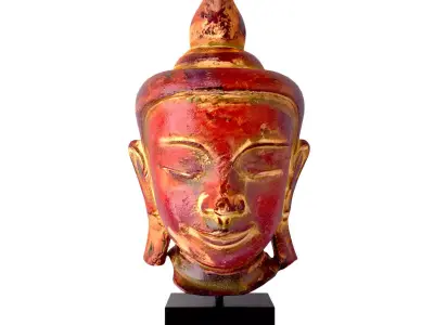 Stone Ava Shakyamuni Buddha Head 3D model