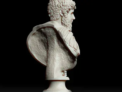 Printable Lucius Verus Emperor Bust 3D print model