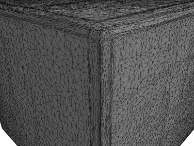 Stylized Wooden Block Grooved Top Low-poly 3D model