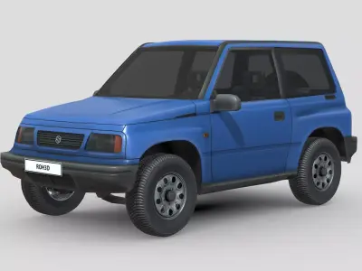 Suzuki Vitara Mk1 3door 1989 Low-poly 3D model