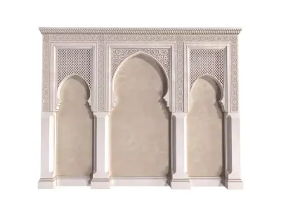 Oriental style arch Arabic wall Oriental Wall paneling 3D model