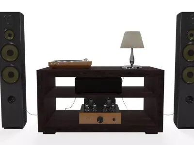 HiFi stereo system 3D model