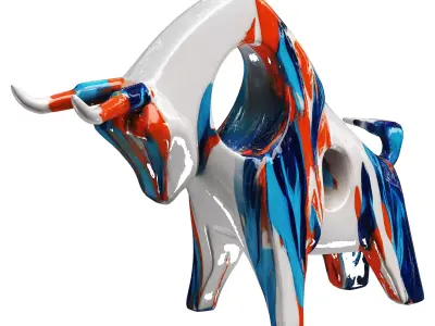 Bull Statue Low-poly 3D model purchase