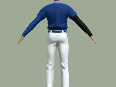 T-Pose Rigged Shohei Ohtani Los Angeles Dodgers 3D model