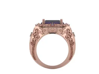 TURKISH STYLE BRIDAL GENTS RING 3D print model