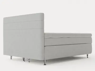 Celine Bed Package 160x200cm Gray Velvet Low-poly 3D model
