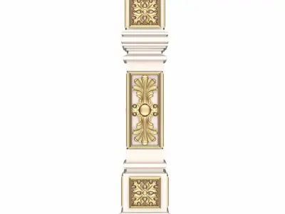 Stair Baluster 08 Low-poly 3D model