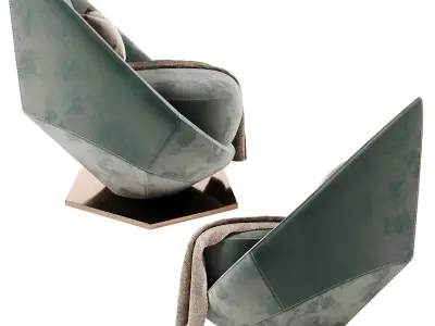 Swivel armchair By Arketipo 3D model