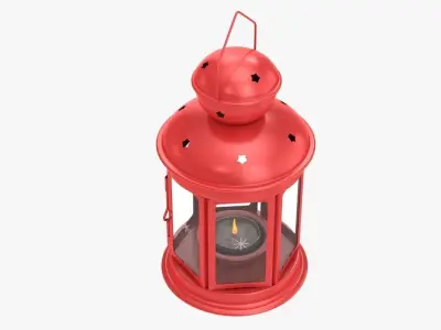 Red Lantern Low-poly 3D model