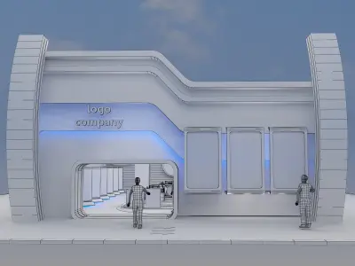 Exterior Design Tent Layout a68 3D model