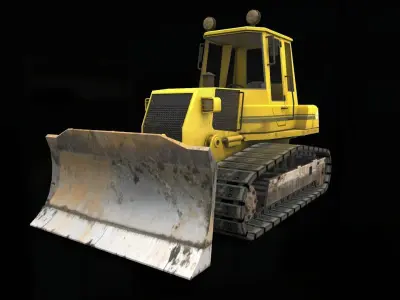 Bulldozer xs Low-poly 3D model