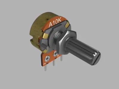 10K Potentiometer without PCB Board 3D print model