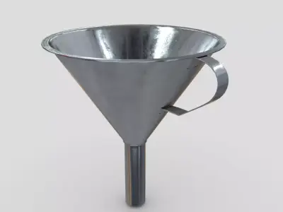Funnel metal Low-poly 3D model